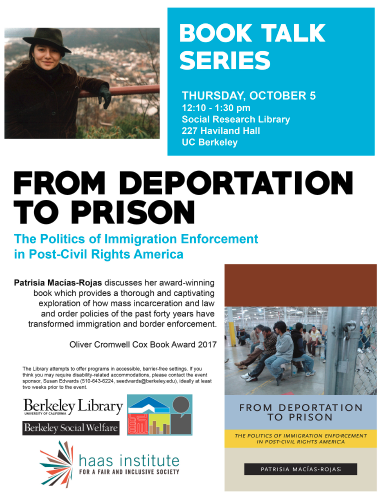 Image on Patrisia Macías-Rojas to present on 'From Deportation to Prison'
