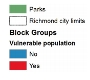 Map 11 showcases Richmond stages of gentrification based on vulnerable populations 