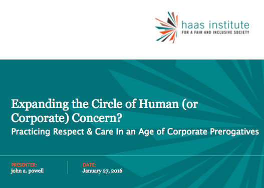 Image on Expanding the Circle of Human (or Corporate) Concern: Practicing Respect & Care In an Age of Corporate Prerogatives