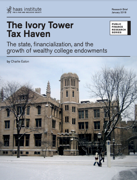 This image is the cover page for the Ivory Tower Tax Haven paper. 