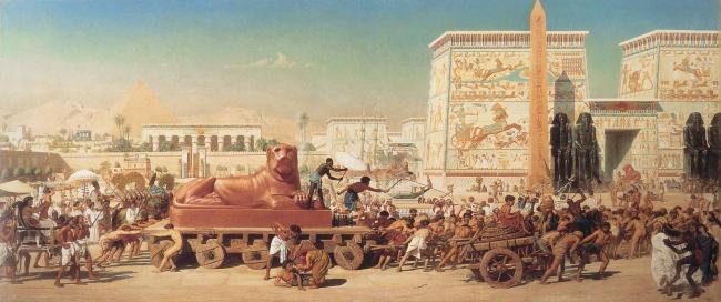 Illustration of enslaved Israelites in Egypt in ancient times