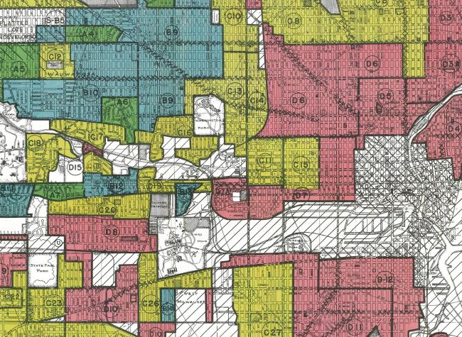 redlining map of Milwaukee