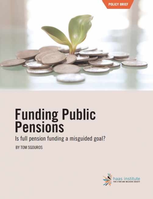 This image is a cover page for the Funding Public Pensions paper. 