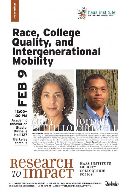 Image on Mary Pattillo & Jordan Conwell on 'Race, College Quality, and Intergenerational Mobility'