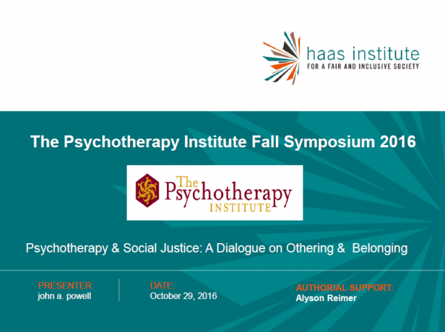 Pyschotherapy and Social Justice Presentation