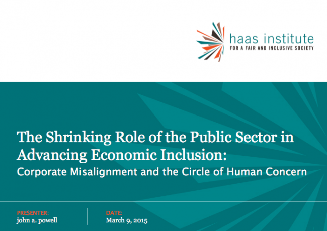 Image on The Shrinking Role of the Public Sector in Advancing Economic Inclusion: Corporate Misalignment and the Circle of Human Concern