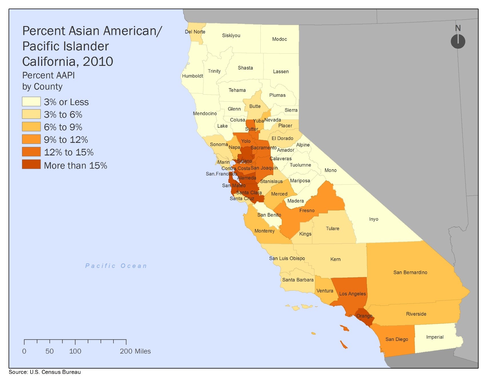 Image result for Map of immigrant population: California