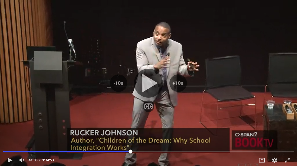 An image grab from Rucker Johnson's book talk hosted by C-Span 2