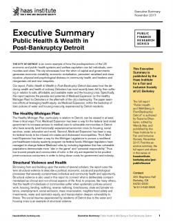 Image on Executive Summary: Public Health & Wealth in Post-Bankruptcy Detroit