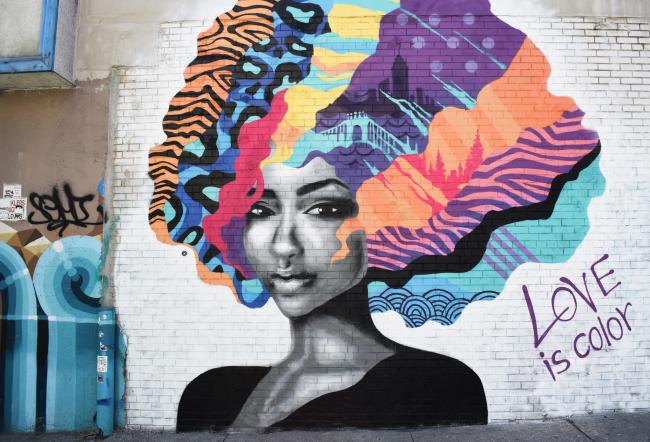 Picture of a Mural of w Black woman